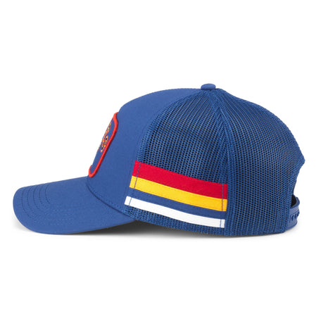 Men's American Needle Blue St. Louis Blues HotFoot Stripes Trucker Adjustable Hat
