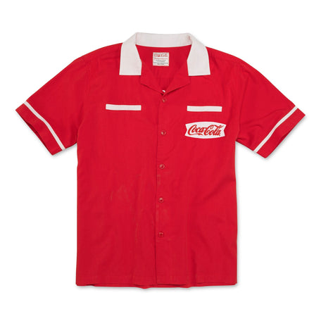 Lebowski Button Up Short Sleeve Shirt – Coca Cola | American