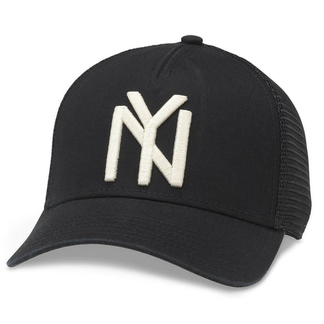 New York Cubans Hats: Black Strapback Dad Hat