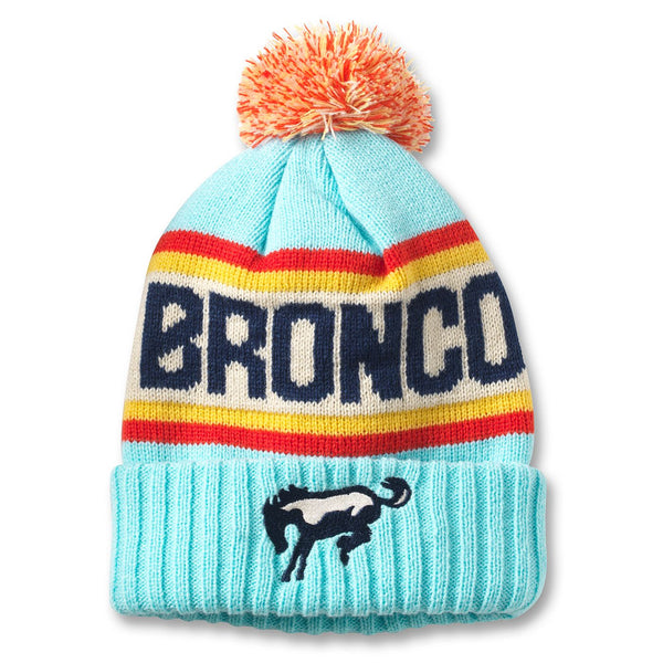 The Broncos NFL Beanie with Yarn Pom Pom