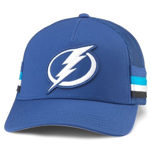 Tampa Bay Lightning branded hat from American Needle featuring team logo on a dark background.